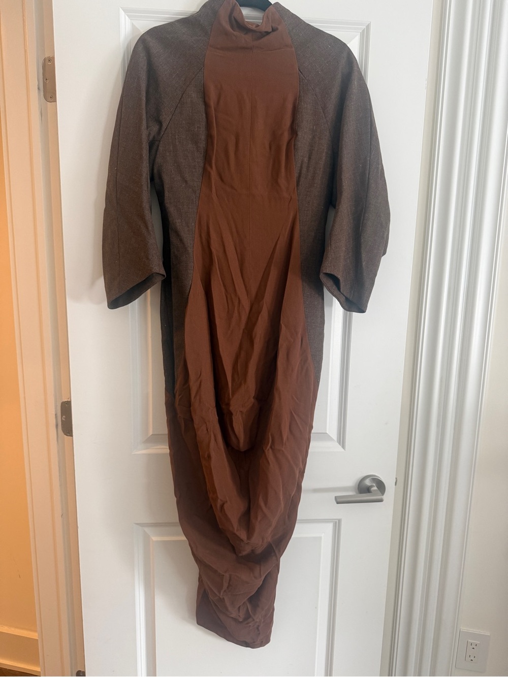 Malloni tailored midi brown color Brown Panelled Women's Dress Sz IT42